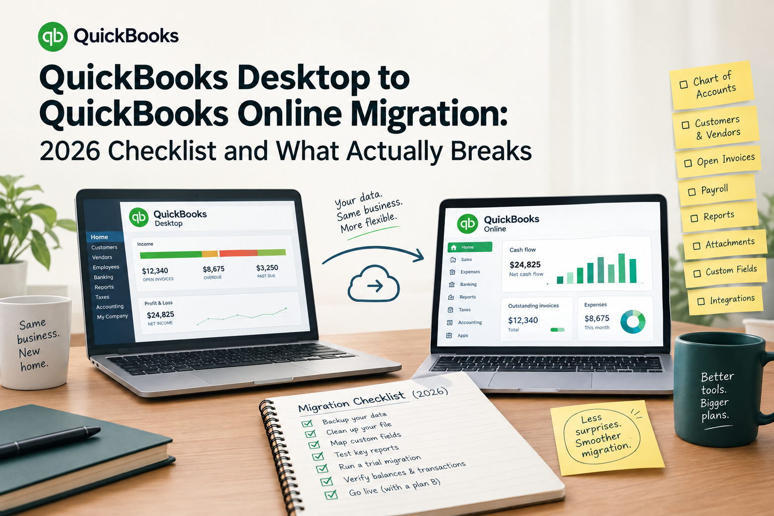 QuickBooks Desktop to QuickBooks Online Migration: 2026 Checklist and What Actually Breaks